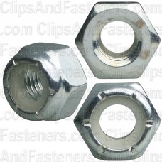 1/4"-28 SAE Nylon Insert Lock Nuts Grade 2 Zinc